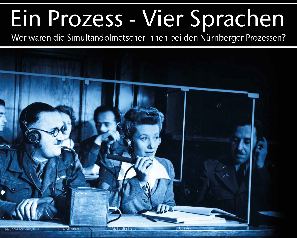 Dolmetscherinnen bei den Nürnberger Prozessen.